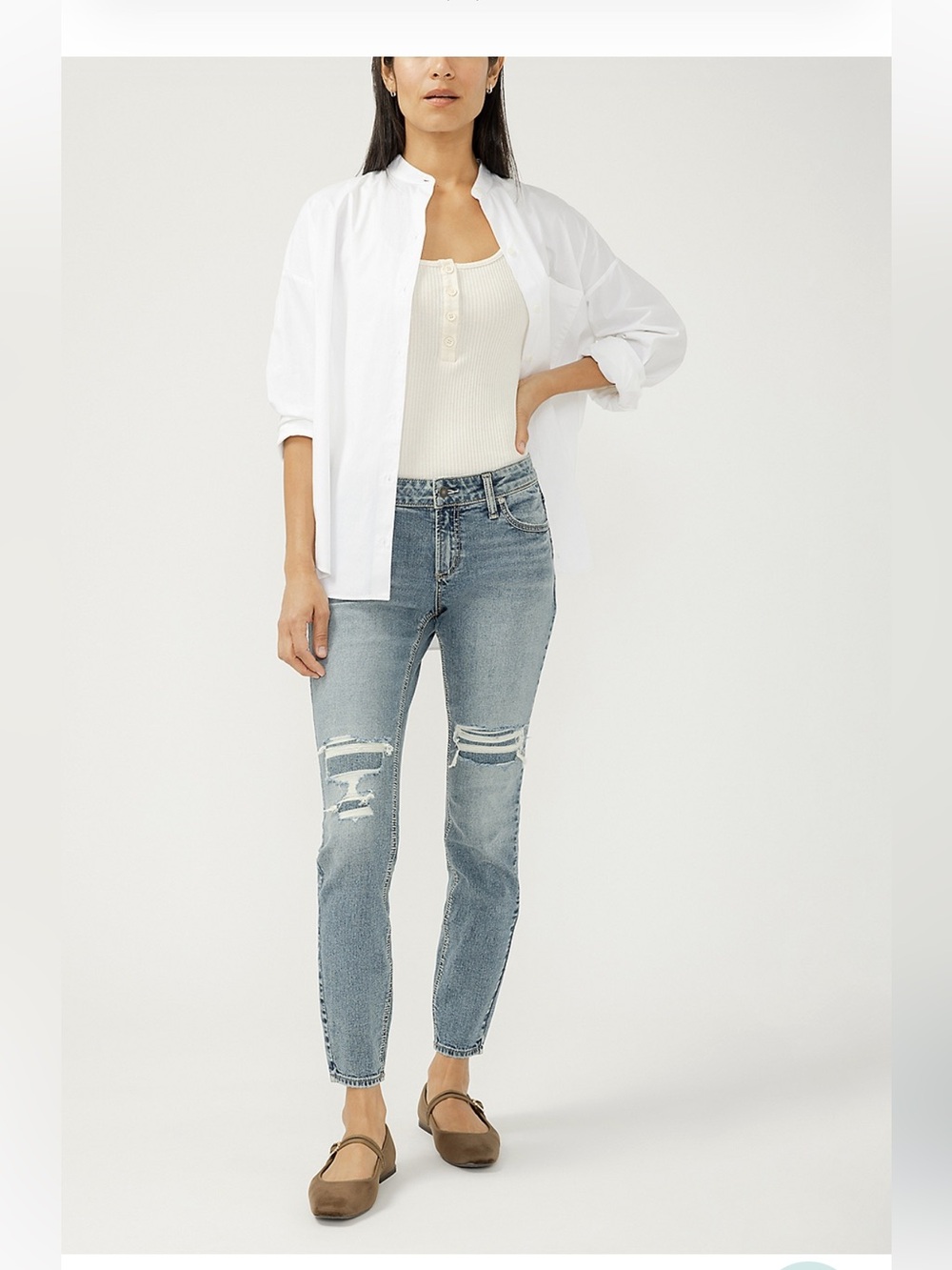 NWT Silver Elyse Skinny Leg - Comfort mid rise